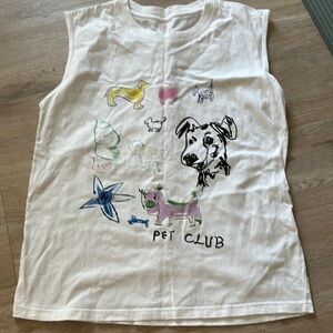 Kids White Graphic Tank Top